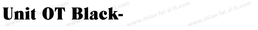 Unit OT Black字体转换